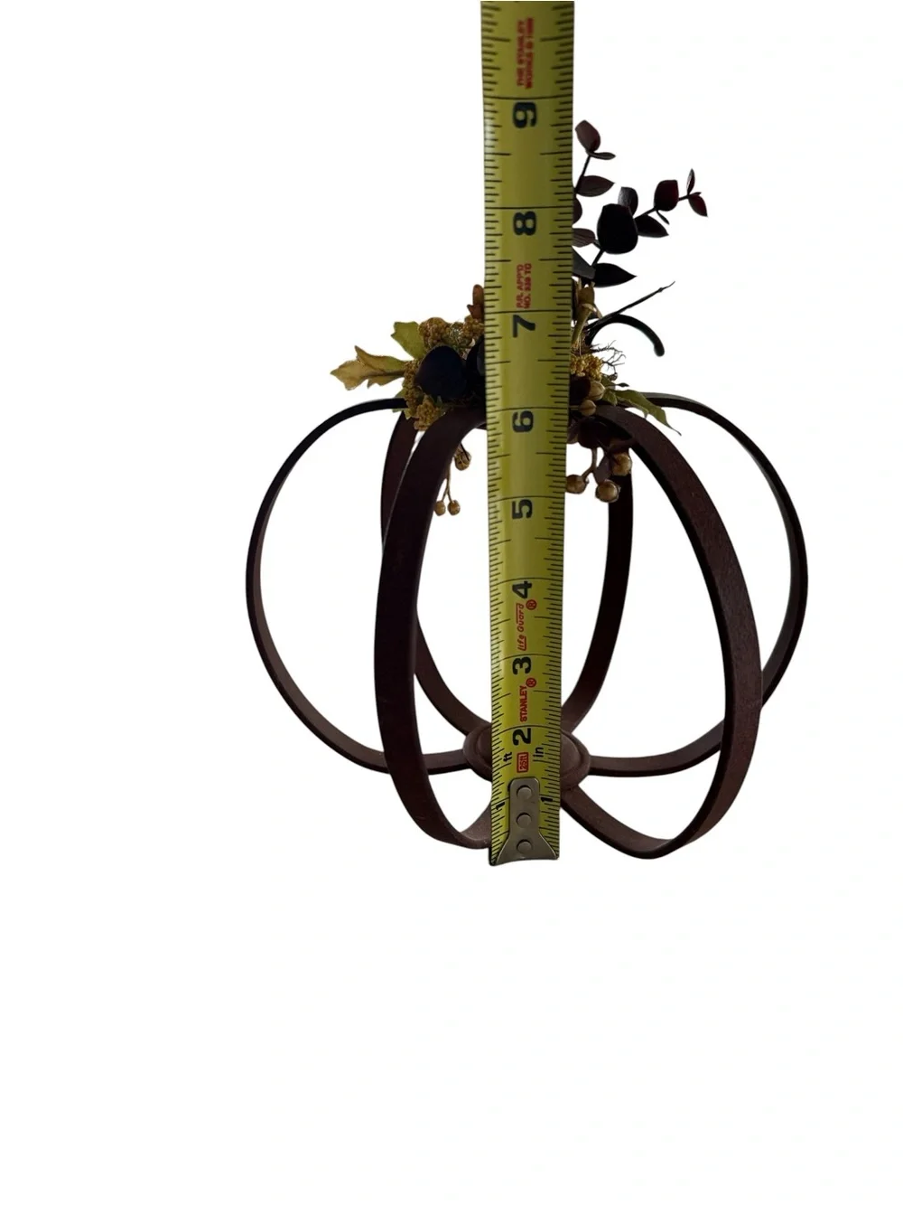 Rustic Metal Pumpkin Fall Floral Farmhouse Decor